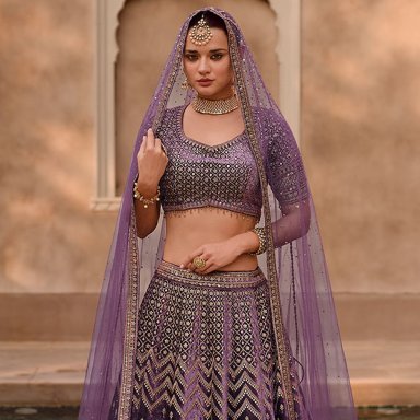 Violet bridal clearance lehenga